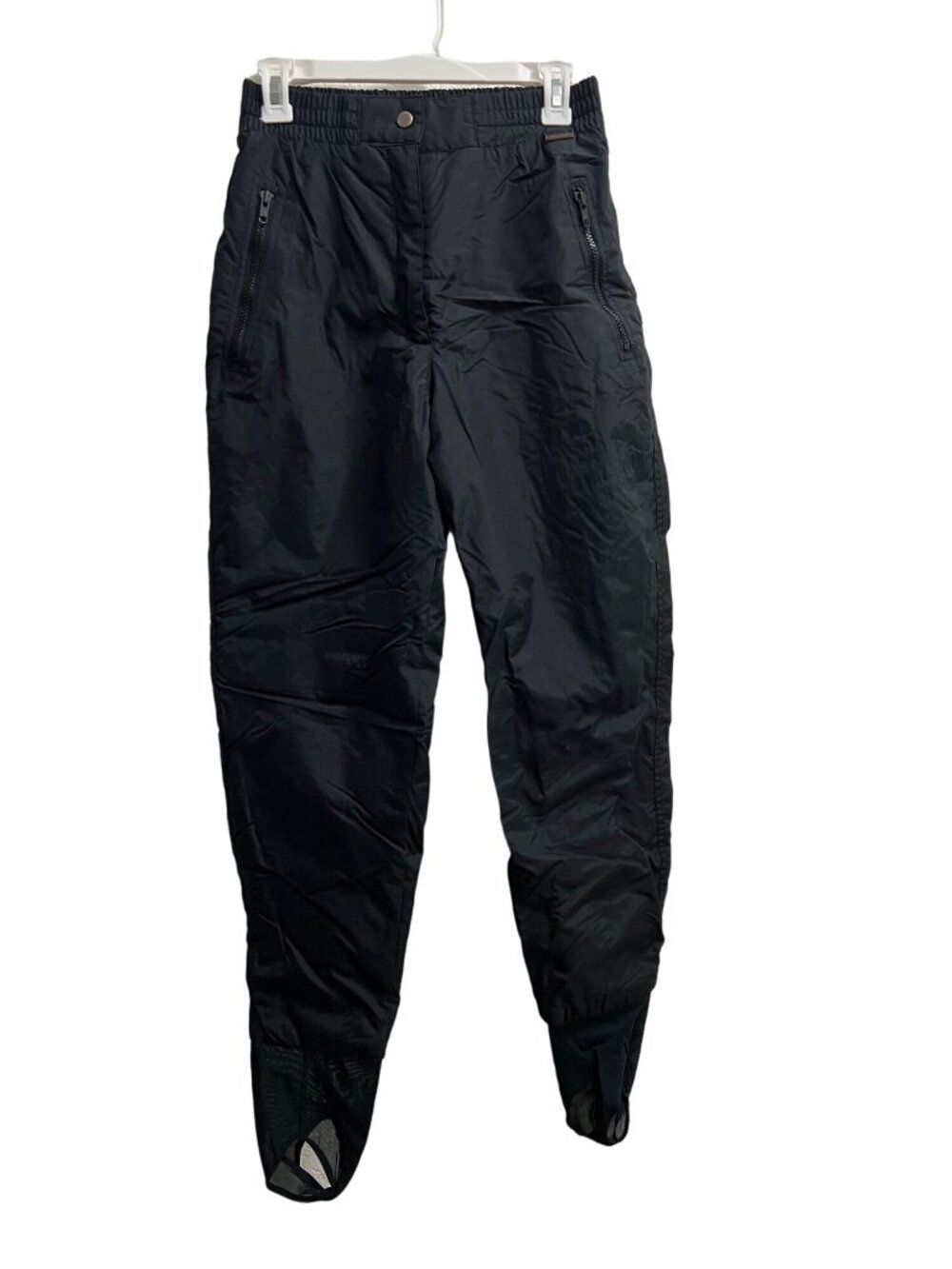 Edelweiss Vintage Ladies Black Stirrup Ski Pants Size 8